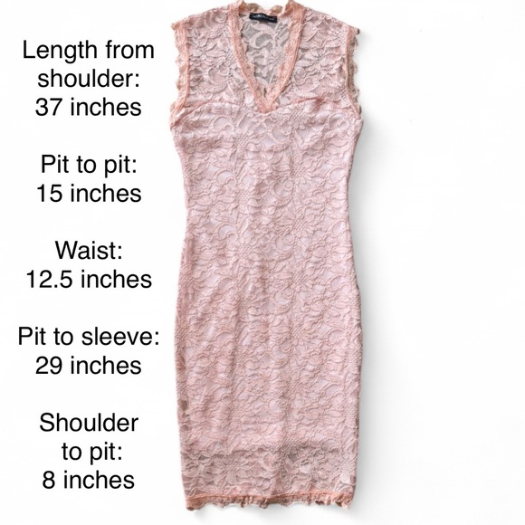 The Vintage Shop Dresses & Skirts - The Vintage Shop Peach Lace Midi Dress